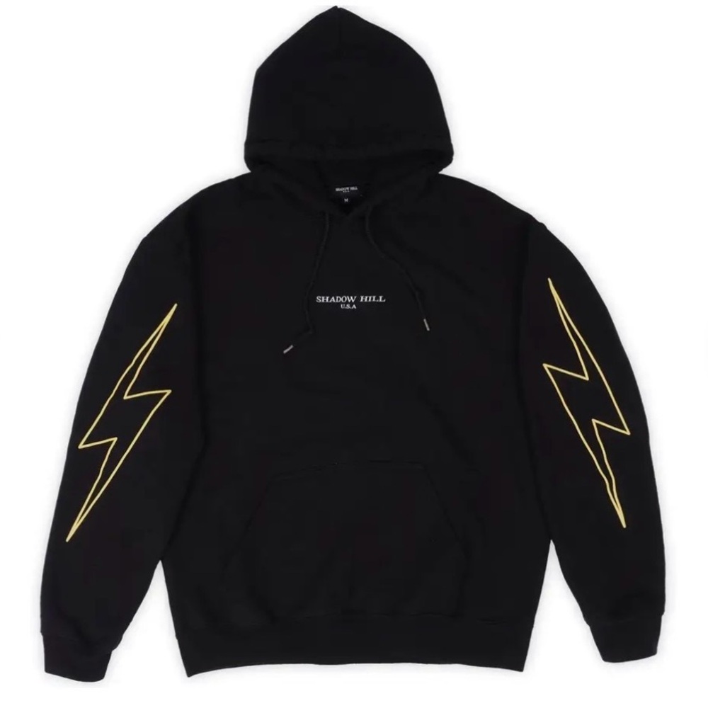 Shadow Hill Black Lightening Bolt Hoodie